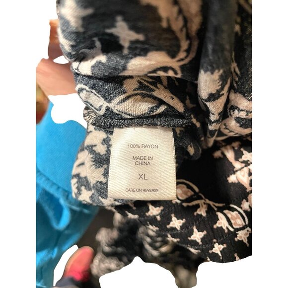 Soho by New York & Company Black Tan‎ Pattern Elastic Skirt - Picture 4 of 4